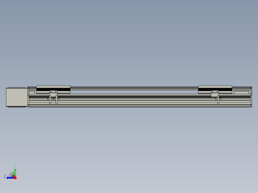 直线模组LHB17-L40-S700-R(B)设计图纸右视缩略图