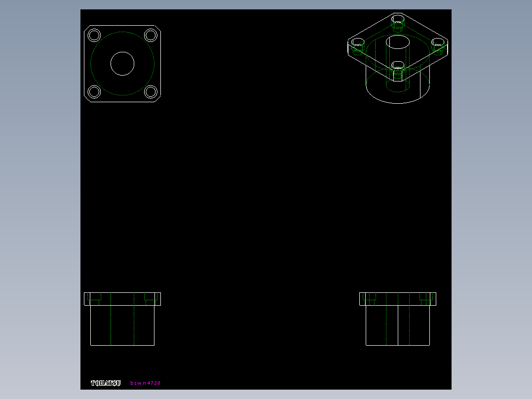 軸承座(雙軸承型)BSWN-2D多系列多零件图纸模型