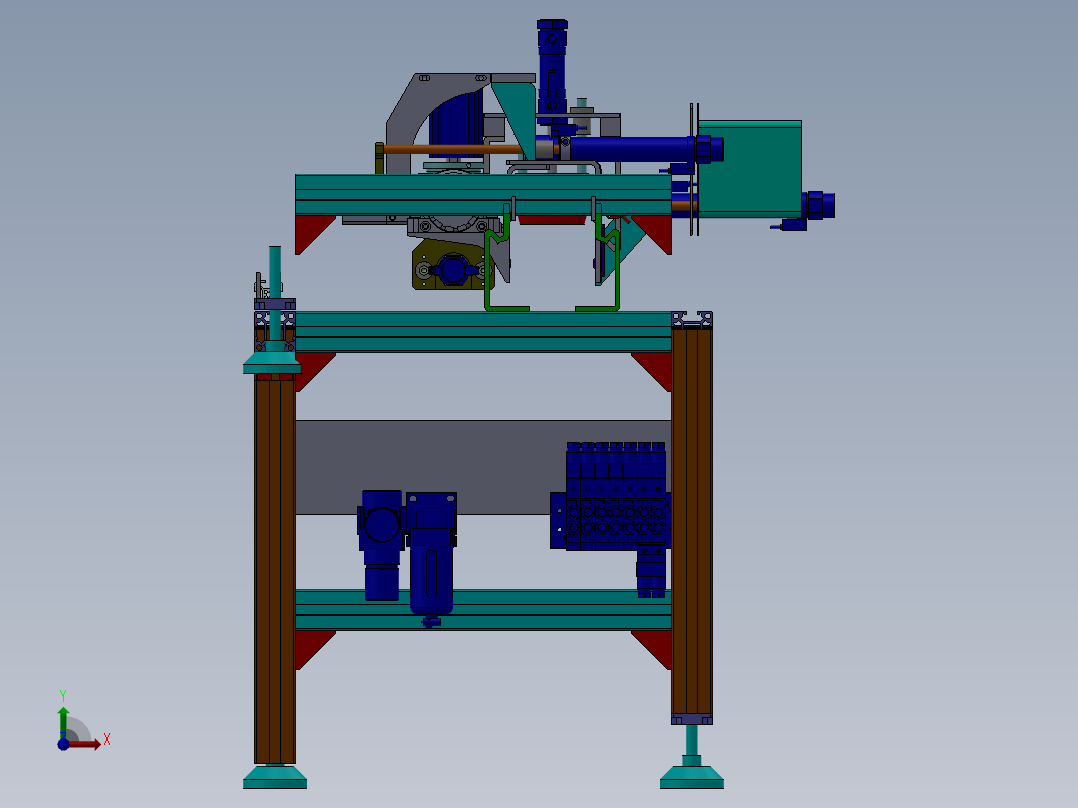 塑胶件自动加螺纹设备sw17可编辑前视图