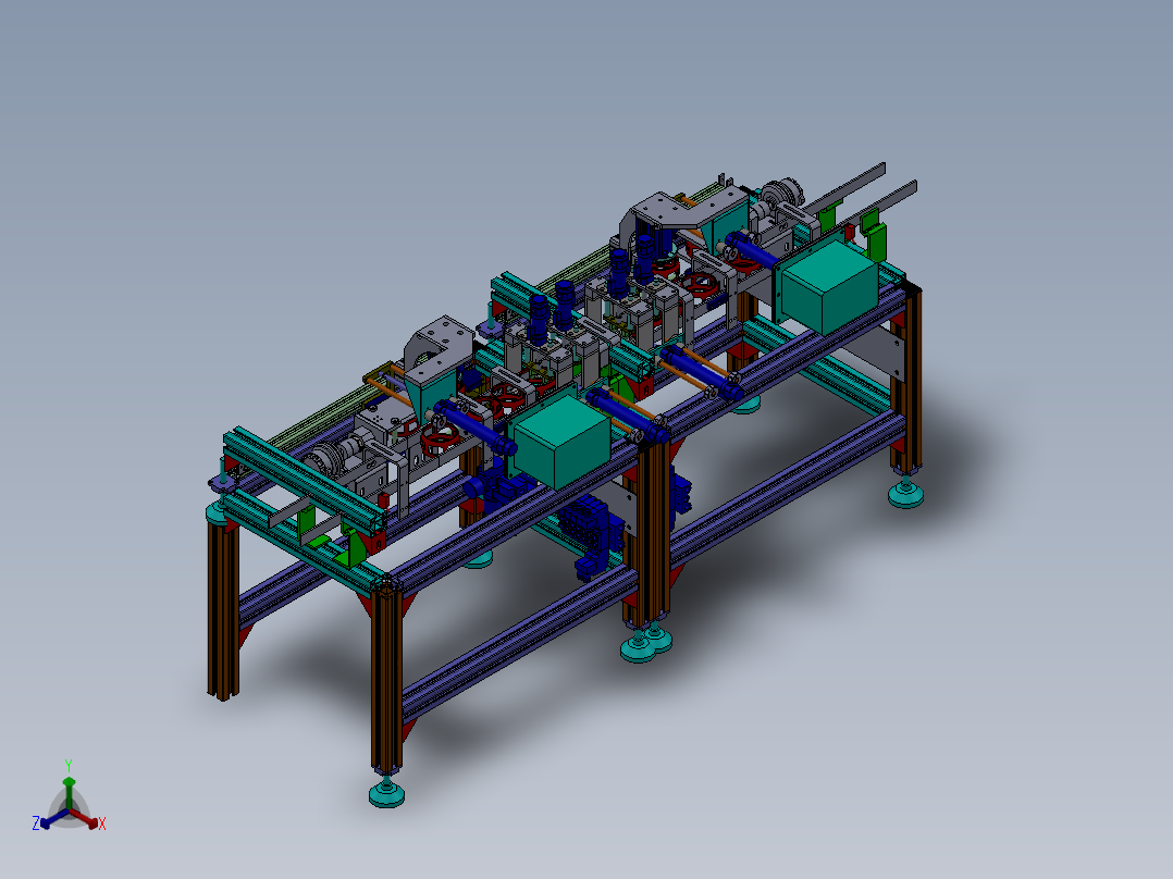 塑胶件自动加螺纹设备sw17可编辑正等轴测图