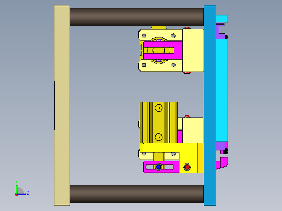 PG1-A-CNC1笔记本CNC工装夹具三维模型飞面-阳极版-210508左视图