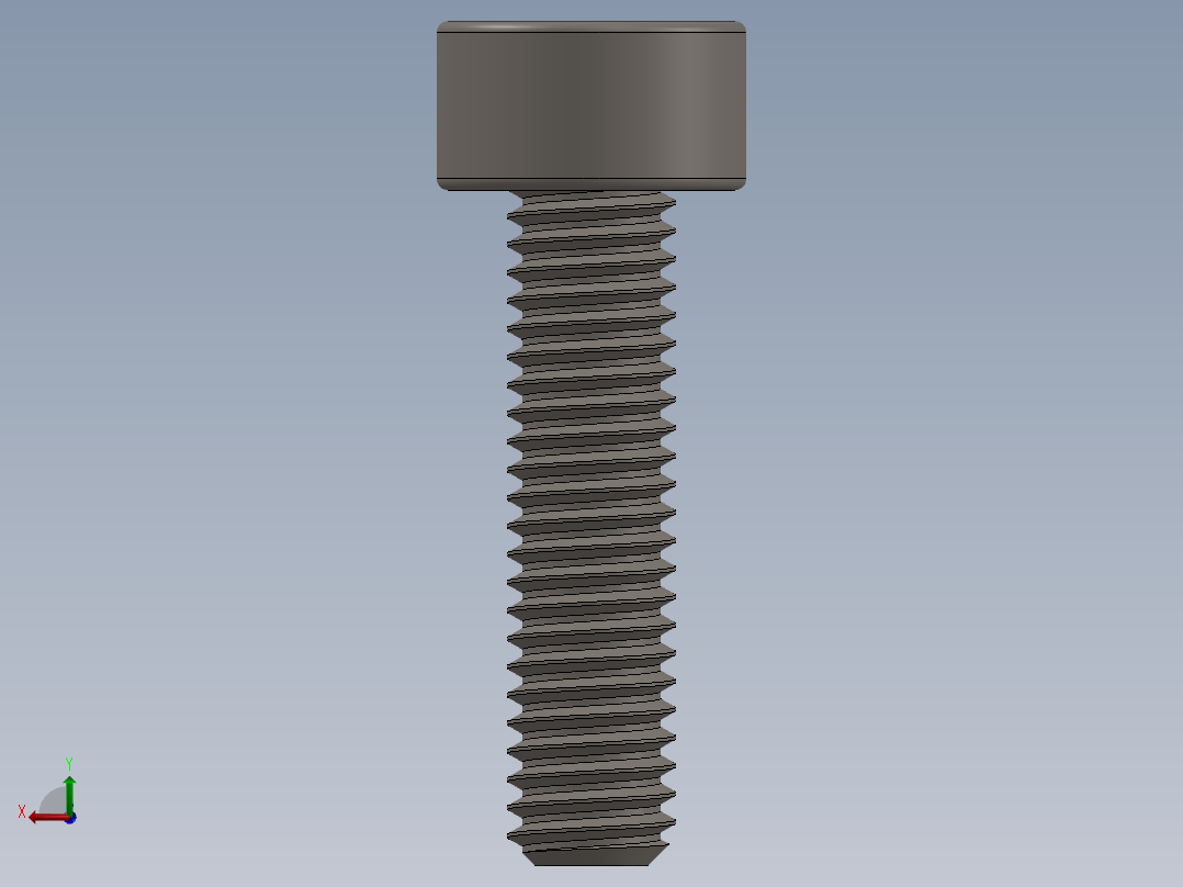 Screw_DIN_912_M3x12F_A2.SLDPRT公制内六角螺钉后视图