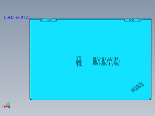 屏幕外壳精铣转轴刀路程序UG模型后视缩略图