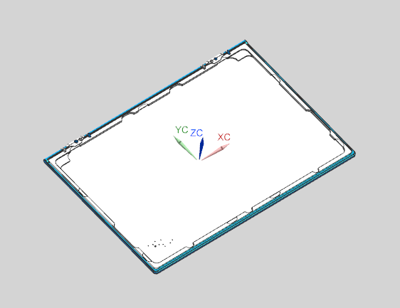 屏幕外壳精铣转轴刀路程序UG模型