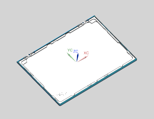 屏幕外壳精铣转轴刀路程序UG模型缩略图