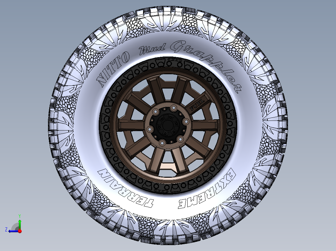 轮胎、车轮、轮毂(163)右视图
