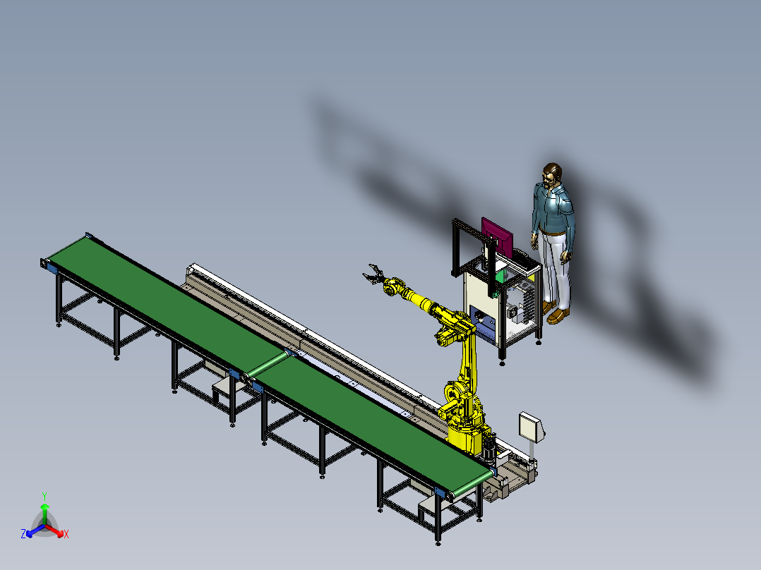 移动取料机械手的调试模拟
