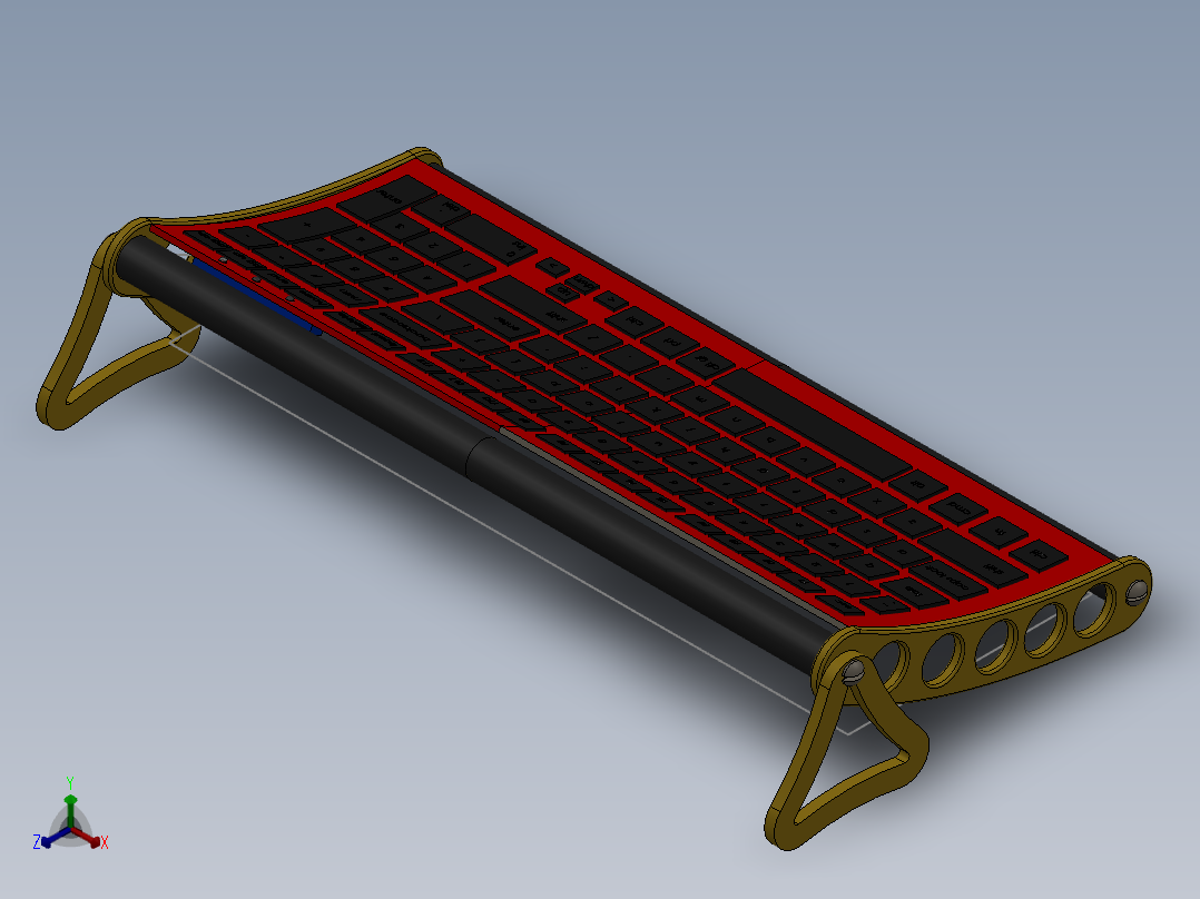 键盘(60)正等轴测图