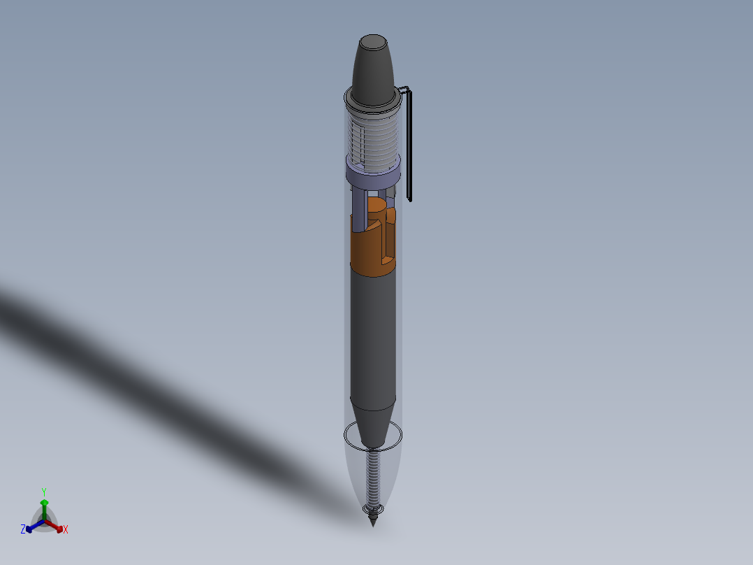 笔、中性笔、铅笔(4)正等轴测图