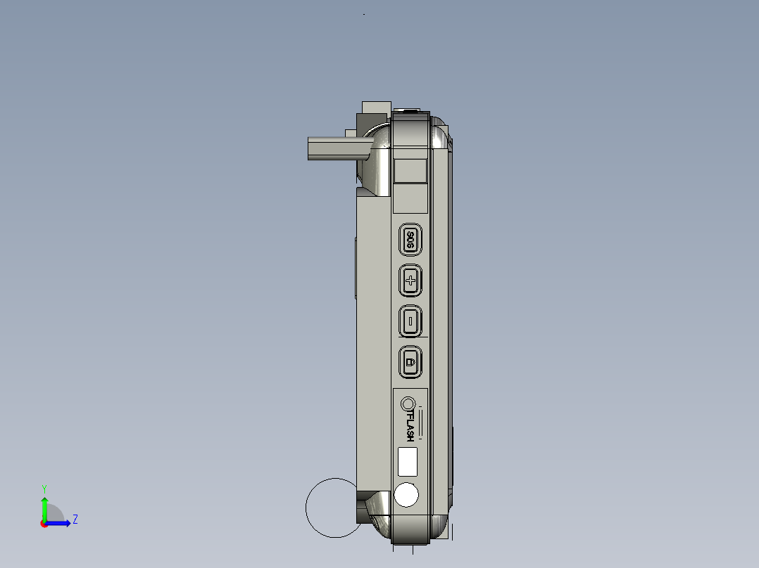 三防智能老人机（整机）左视图