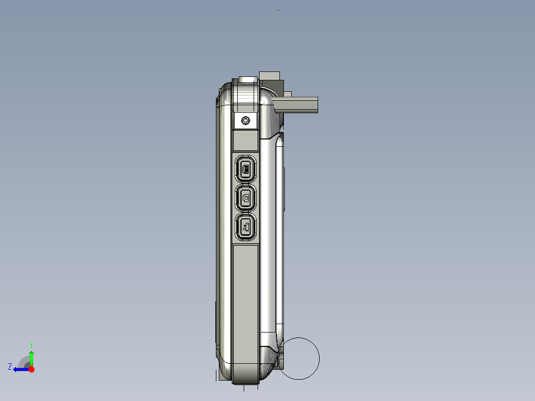 三防智能老人机（整机）右视图