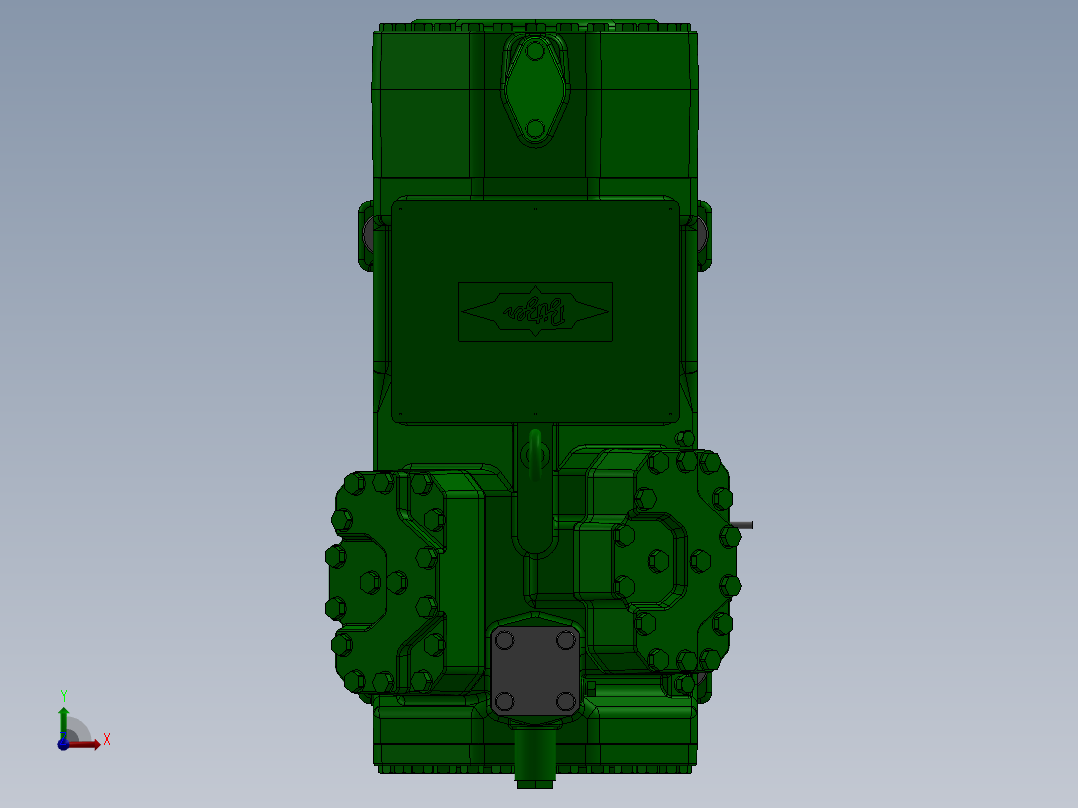压缩机型号 4GTE30K_4CTE30K_STANDARD俯视图
