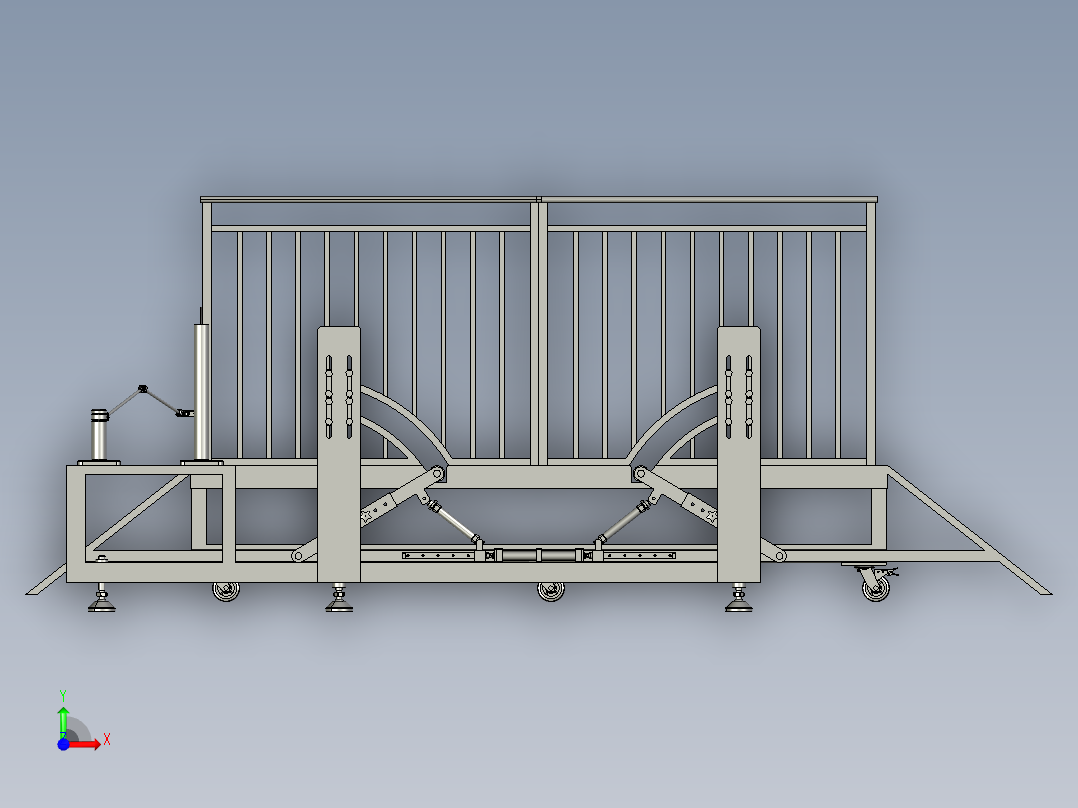 兽医用推进式动物限位装置前视图