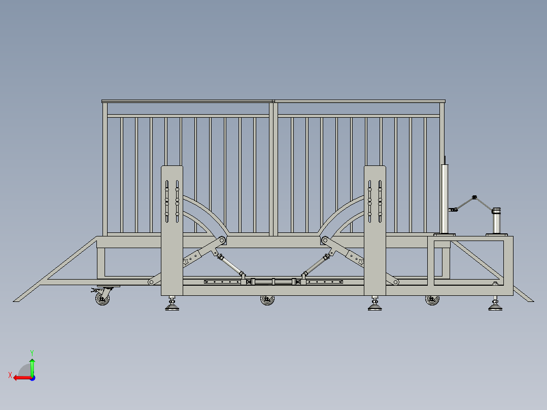 兽医用推进式动物限位装置后视图