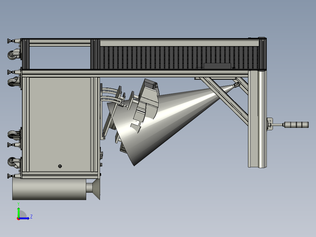 汽车座椅加热模块安装固定支架台左视图