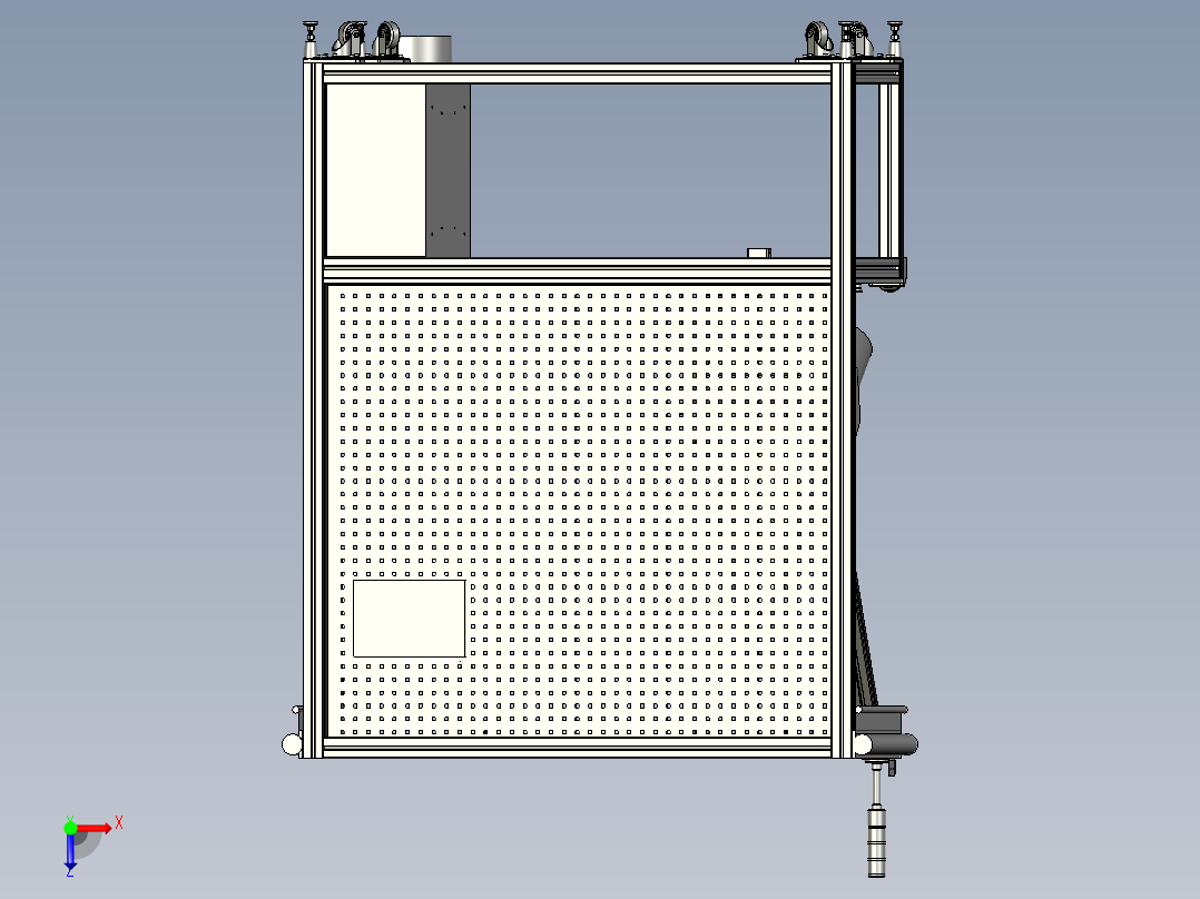 汽车座椅加热模块安装固定支架台俯视图
