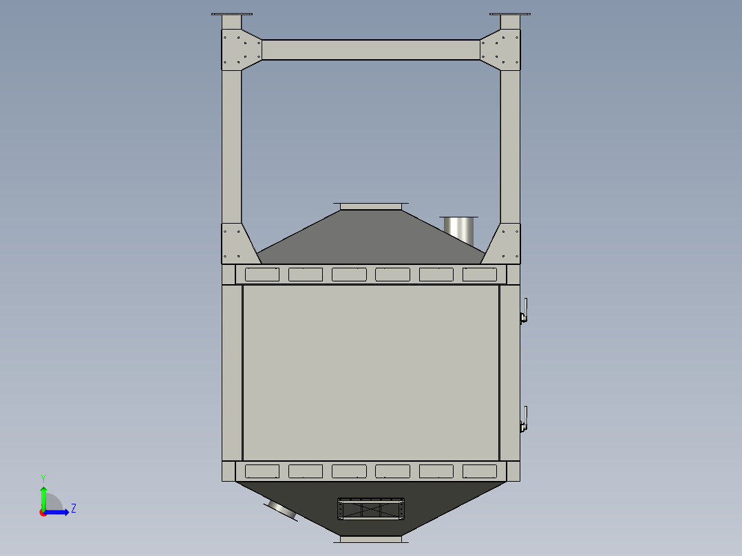吸附塔活性炭排料装置左视图
