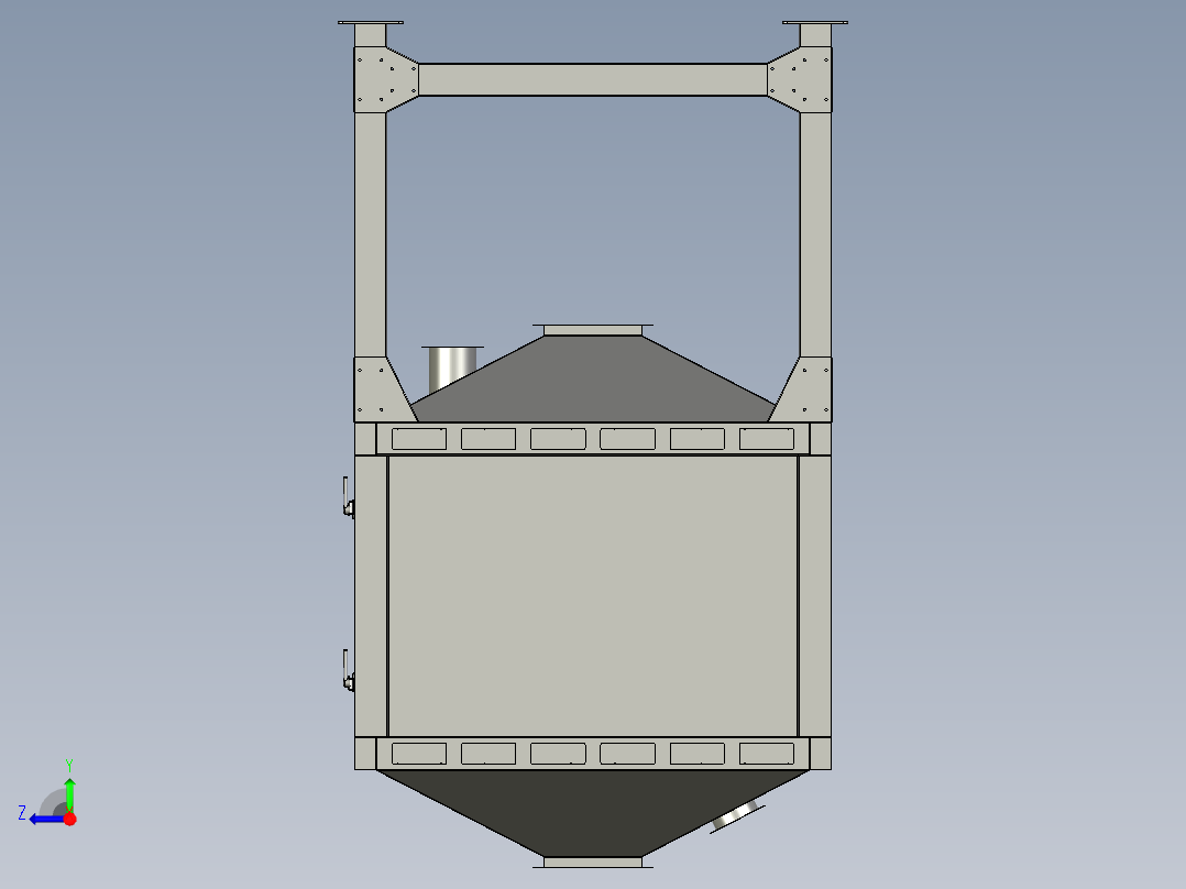 吸附塔活性炭排料装置右视图