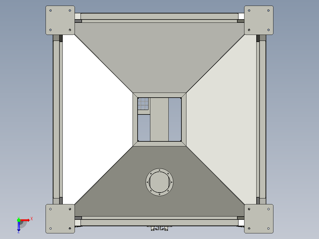 吸附塔活性炭排料装置俯视图