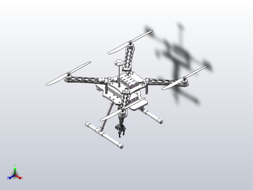 机械臂四轴无人机正等轴测缩略图