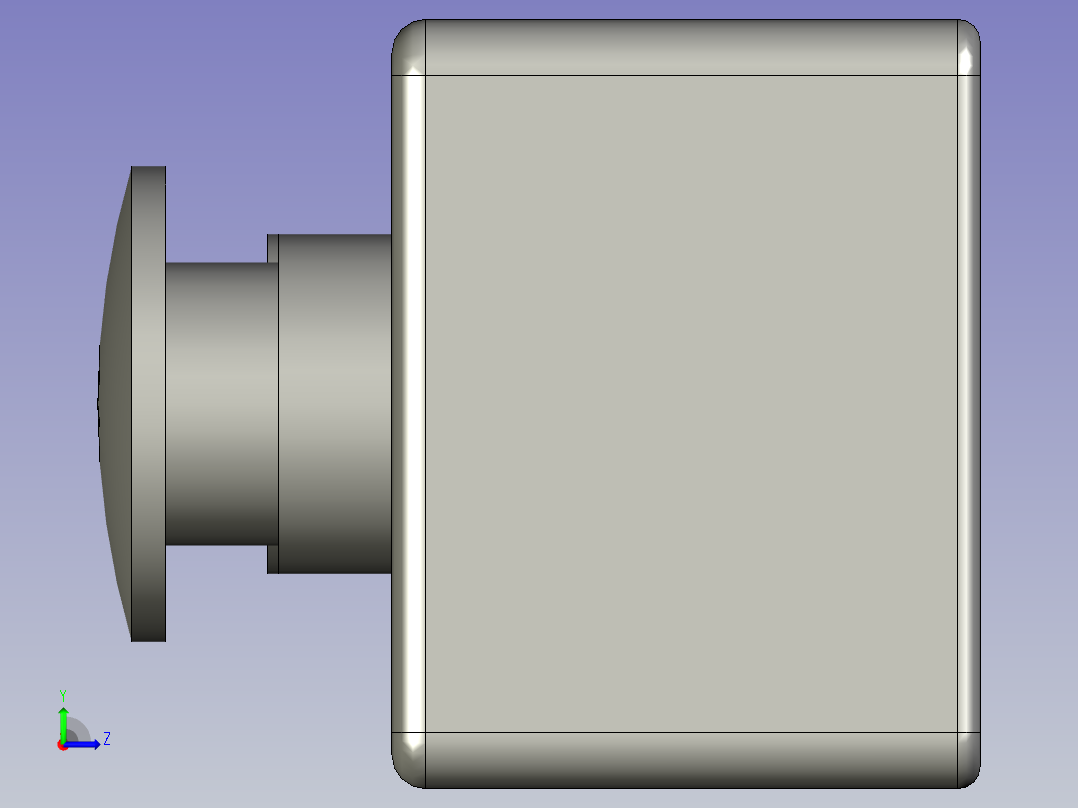 双孔操作BOX白色XAL-B02左视图