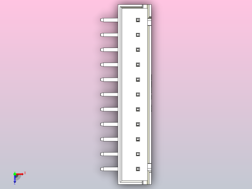 白色JST XH 11针连接器P 2 54mm有角度俯视缩略图