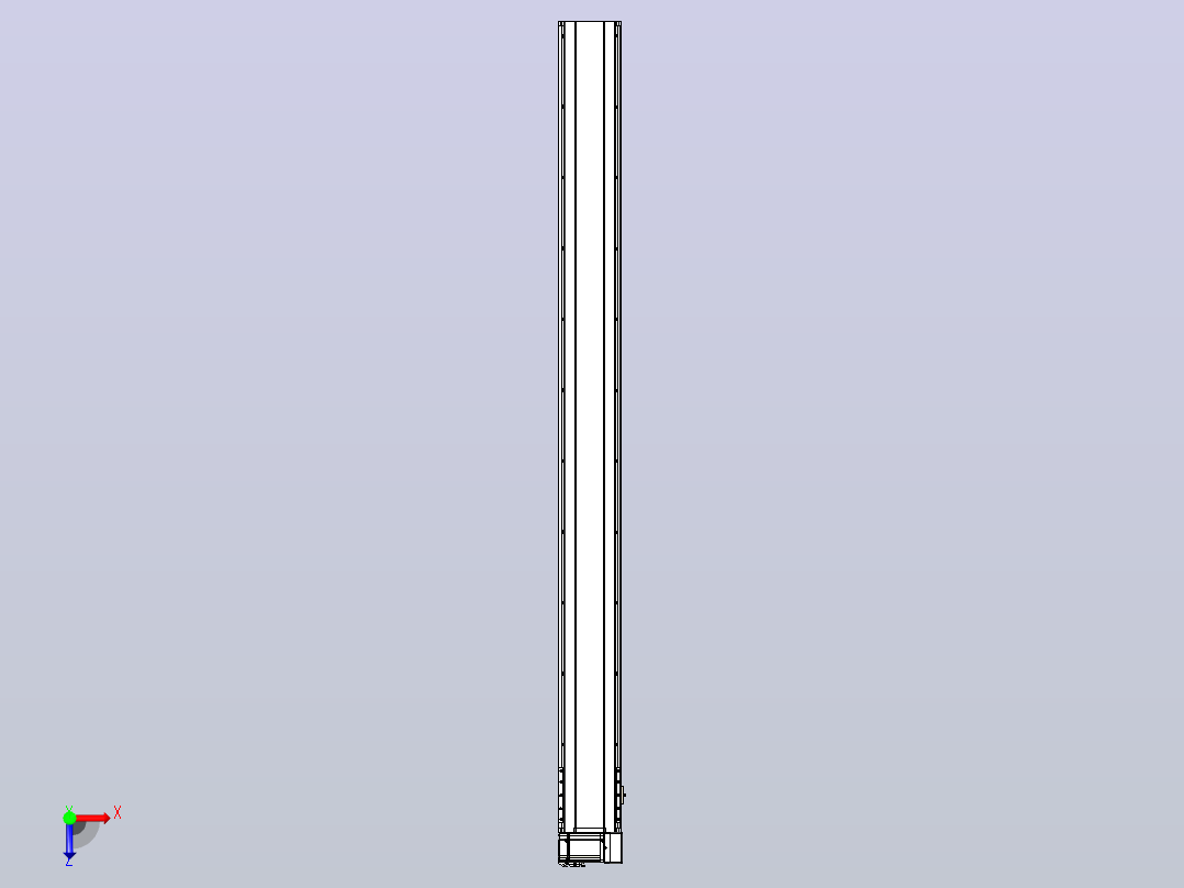 皮带直线轴半封闭可选导轨TPA-HNB-175D-140-L2000-RU-C-P75-N3俯视图