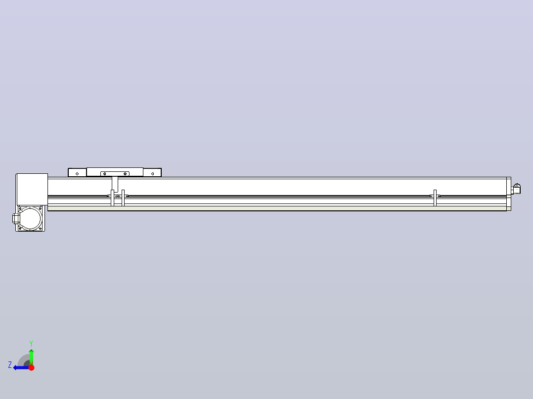 MCB17无尘皮带滑台[MCB17-L40-800-LD-P40-C3]右视图