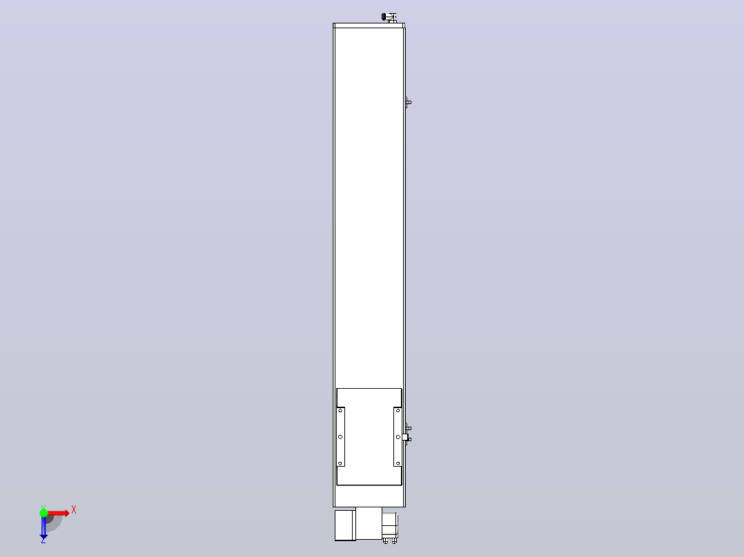 MCB17无尘皮带滑台[MCB17-L40-800-LD-P40-C3]俯视图