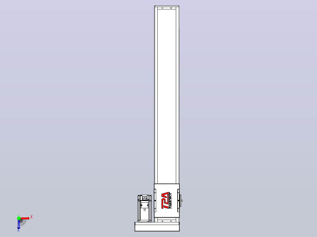 滚珠丝杠直线轴带导轨全封闭TPA-HCR-110D-1610C-L750-ML-Y-P40-N3俯视图
