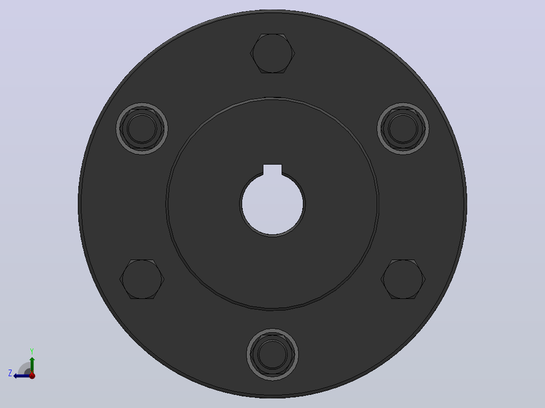 DJM型键联结单型弹性膜片联轴器_DJM05-20-20右视图