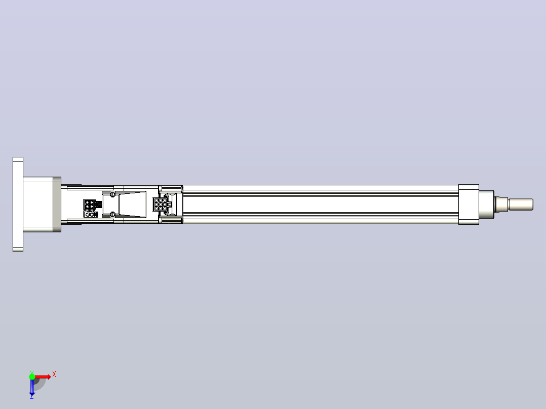 轻载电动缸TPA-ESR25-1002C-L300-MR-FB-W-P10-C3俯视图