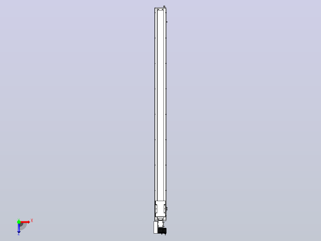 SCM14-2200-L滚珠花健、支撑座、滚珠丝杠、交叉导轨、直线模组俯视图