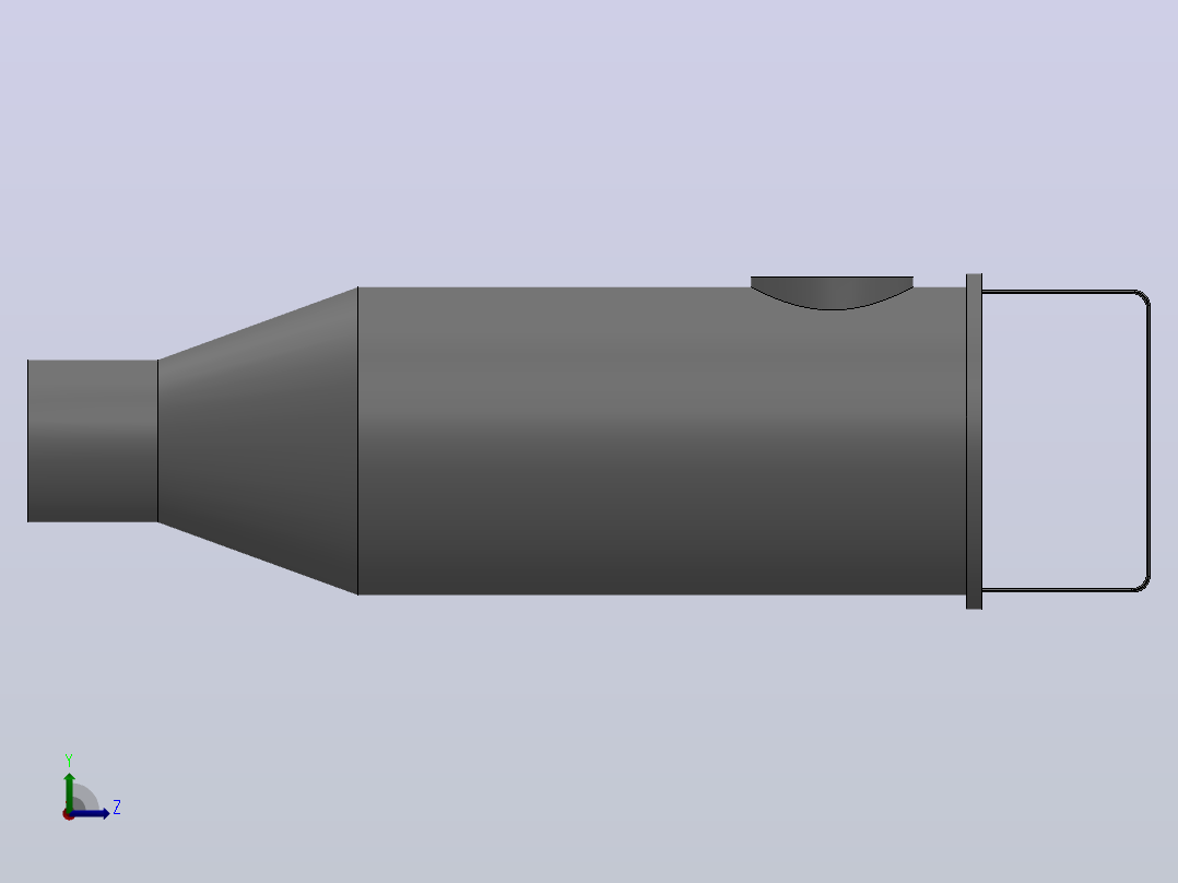 焊接角式过滤器[DN100]左视图