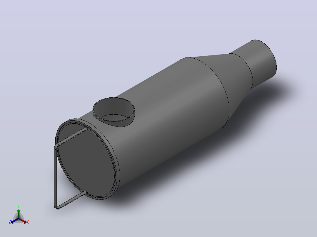 焊接角式过滤器[DN100]正等轴测图