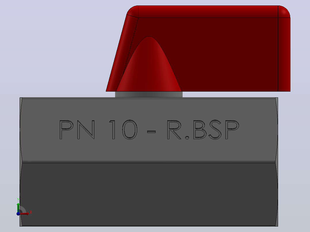 PN-10 - DN.3-8 -微型球阀小球阀前视图