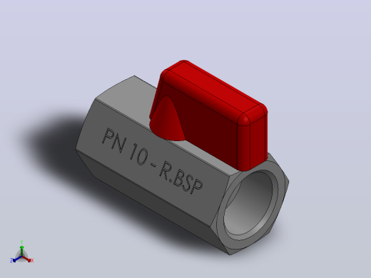 PN-10 - DN.3-8 -微型球阀小球阀正等轴测缩略图