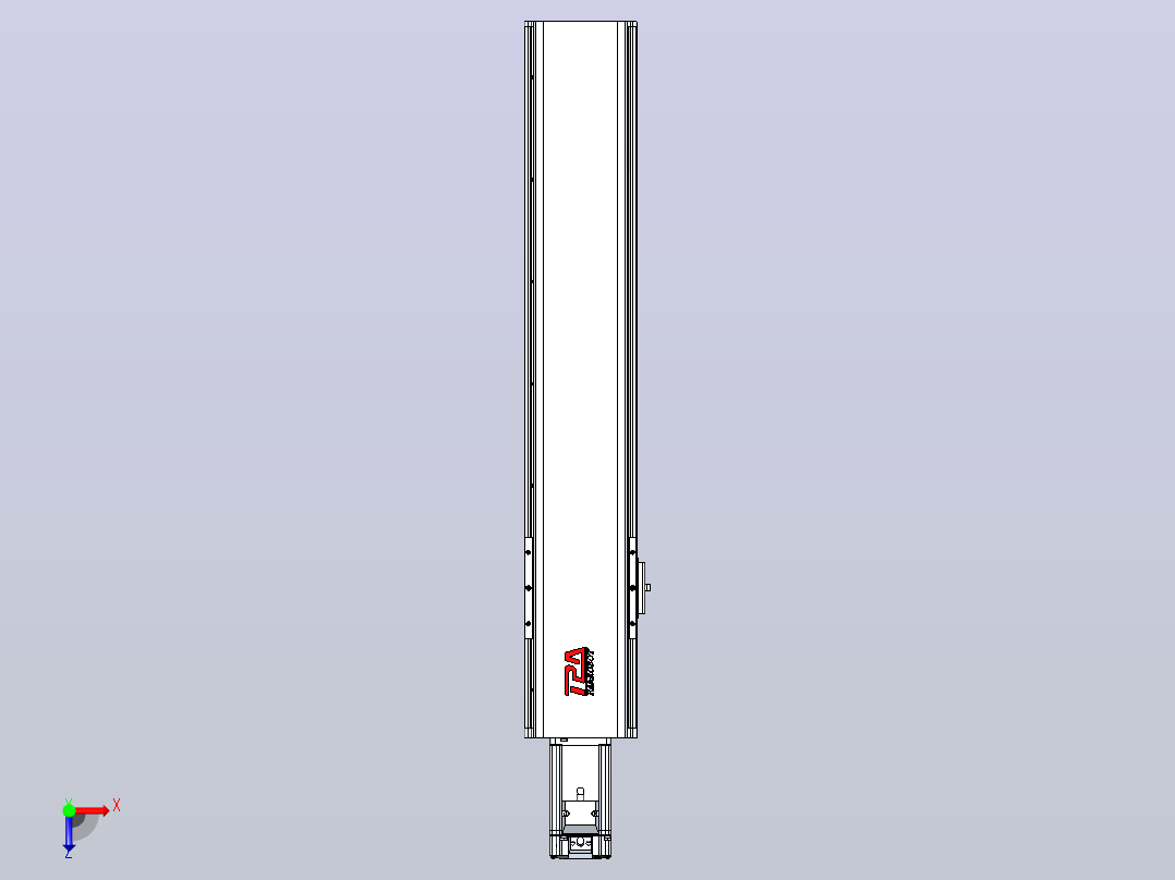 日规模组半封闭丝杆TPA-HNR-110D-1610C-L450-M-C-P40-N3俯视图