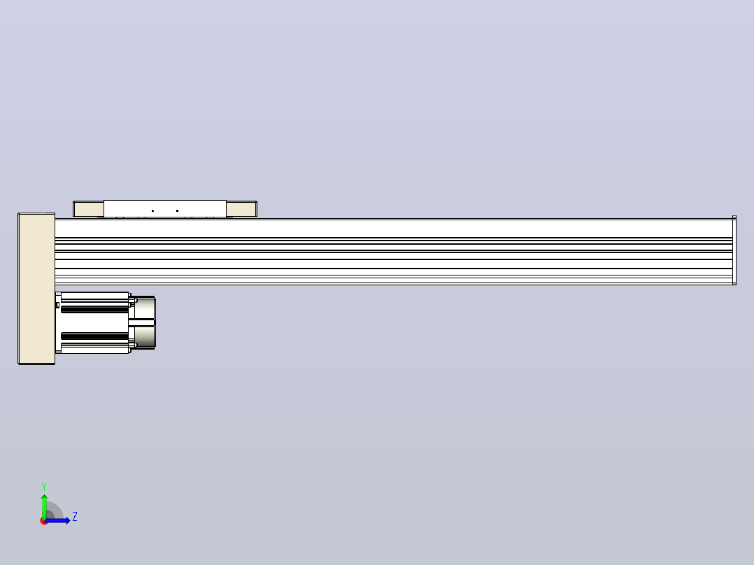 滚珠丝杠直线轴带导轨全封闭TPA-HCR-220D-3210C-L750-MP-Y-P1K-N3左视图
