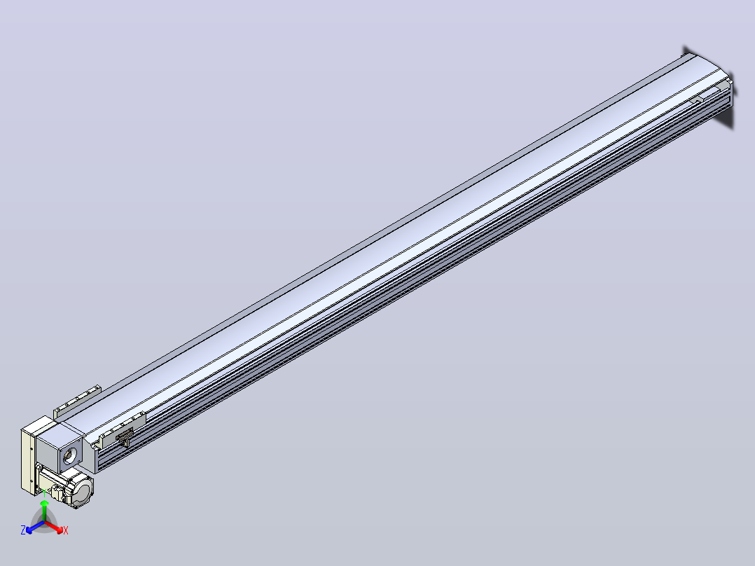 皮带直线轴半封闭可选导轨TPA-HNB-175D-140-L2000-LP-Y-P75-N3主视图