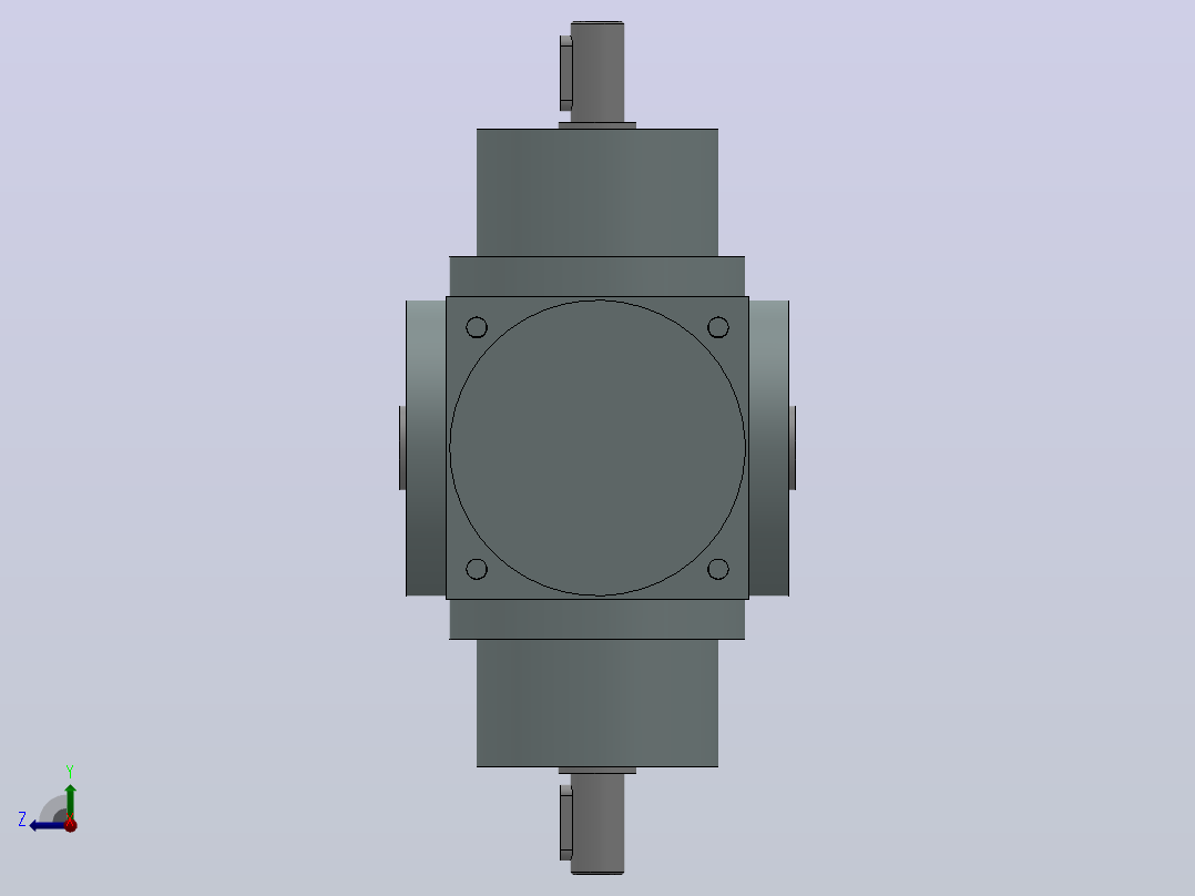 HDA09-HDA28螺旋锥齿换向传动器[HDA-09-3-F]右视图