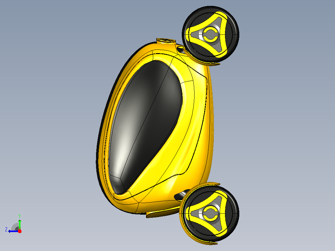 概念汽车模型右视图