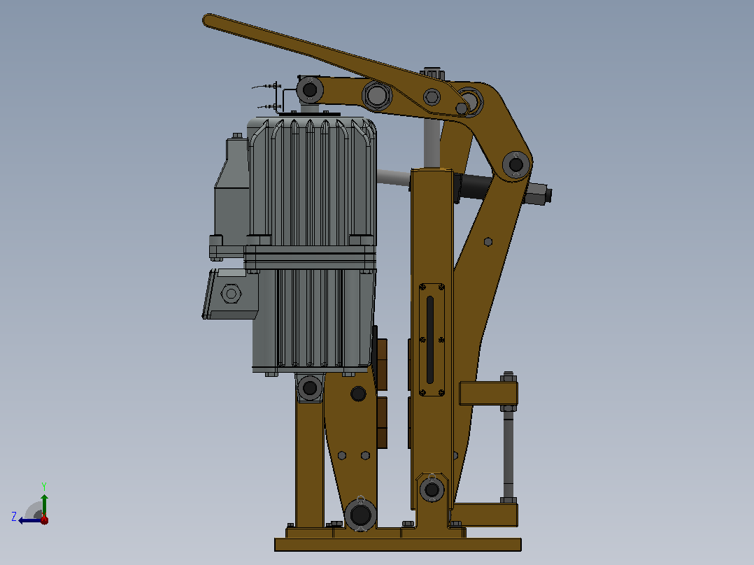 YP21系列电力液压盘式制动器YP21-500-500×30-ⅠA-CL.RL.WL.HL.H右视图