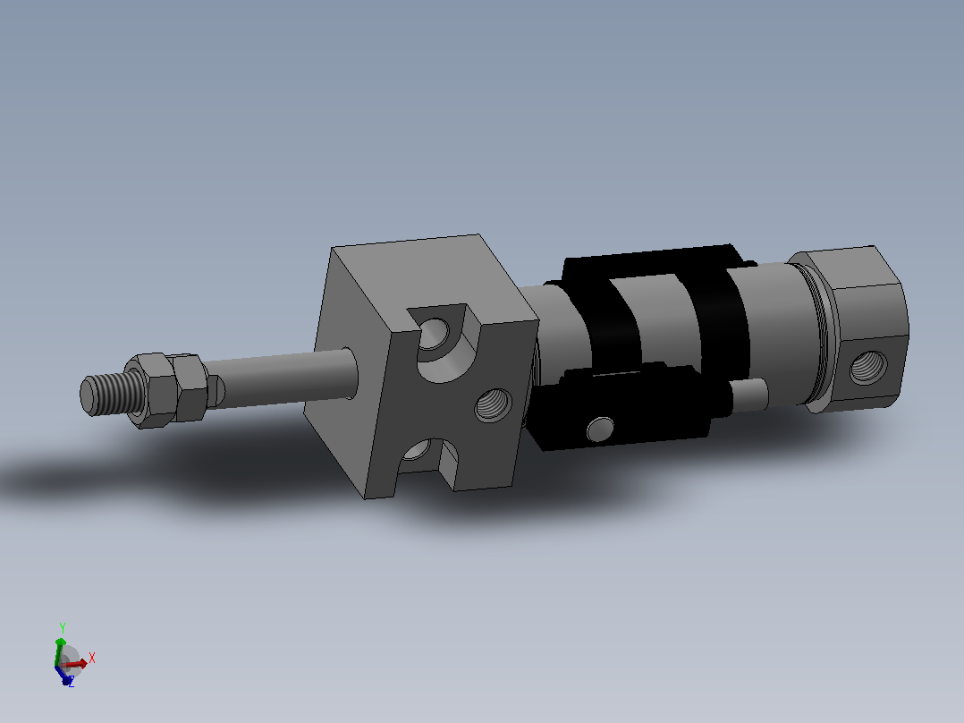 气缸PBR16X15SU主视图