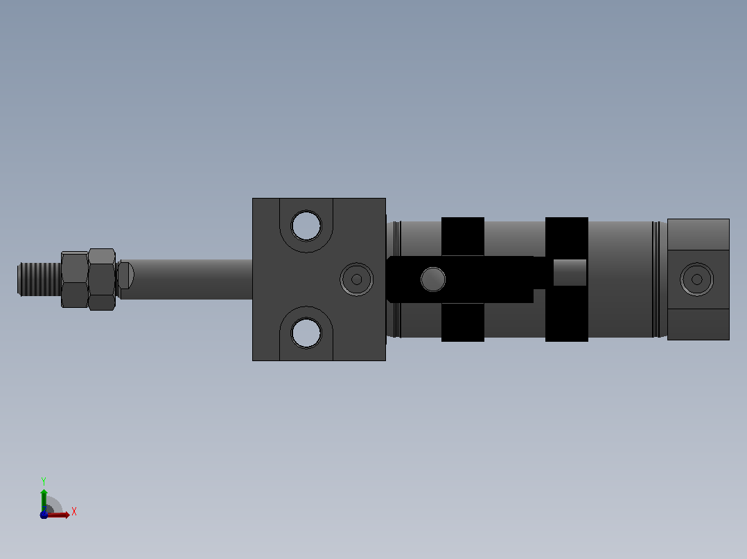 气缸PBR16X15SU前视图