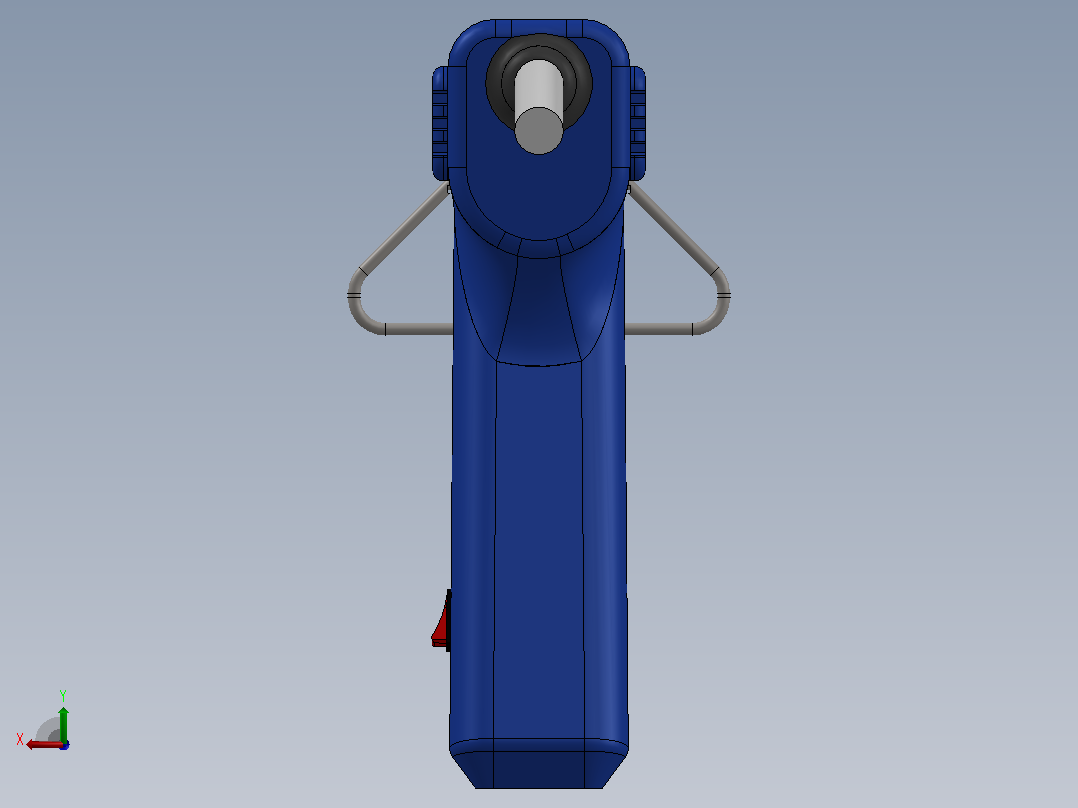 热熔胶木仓简易模型3D图纸 Solidworks设计后视图