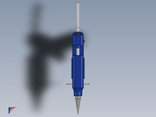 热熔胶木仓简易模型3D图纸 Solidworks设计俯视缩略图
