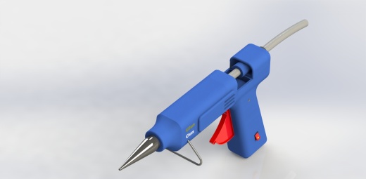 热熔胶木仓简易模型3D图纸 Solidworks设计缩略图