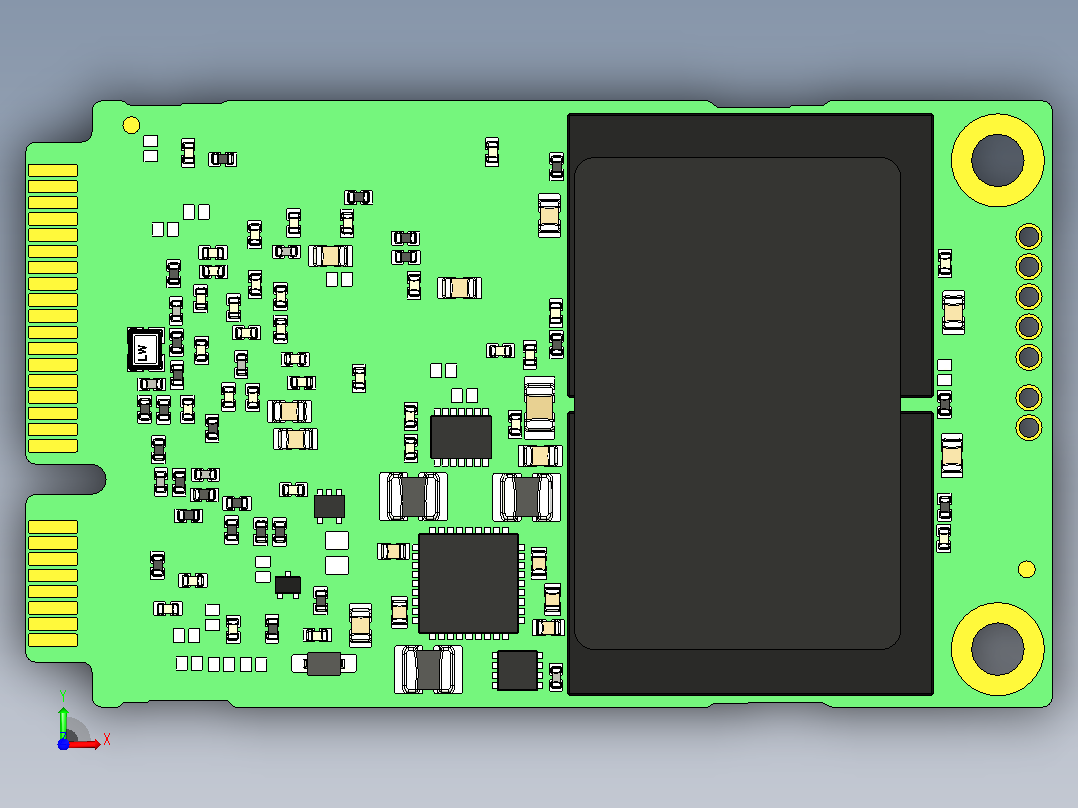 三星850 EVO 1 TB mSATA 2英寸固态硬盘(MZ-M5E1T0BW)前视图