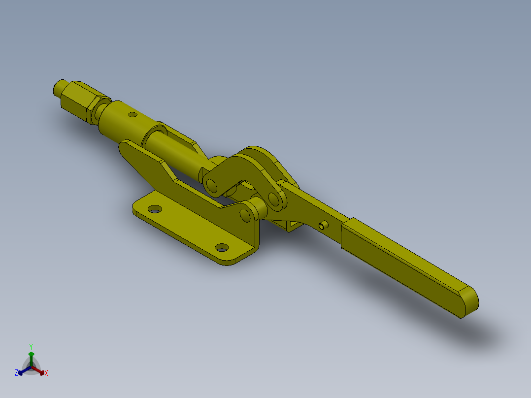 手动冲压装置正等轴测图